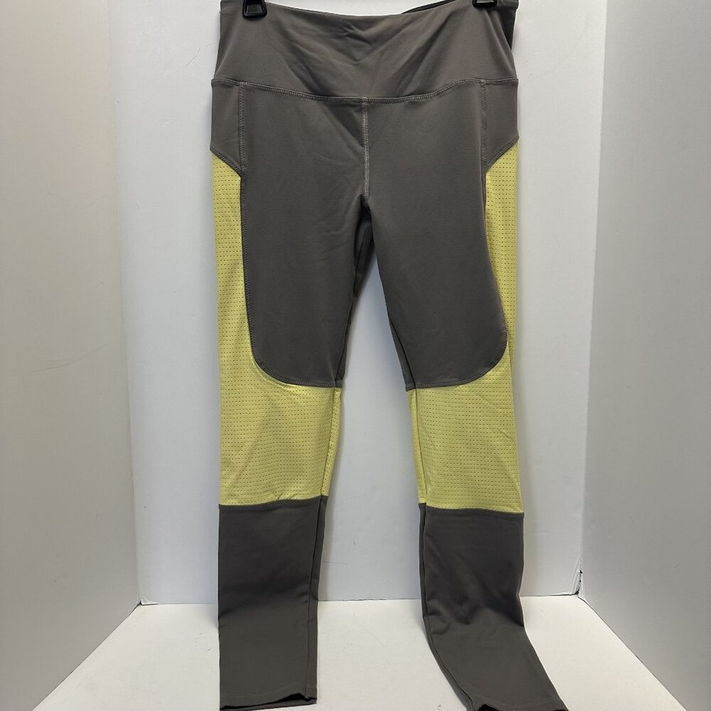 Victoria's Secret VSX Sport Leggings Gray/Yellow Comfortable Fit